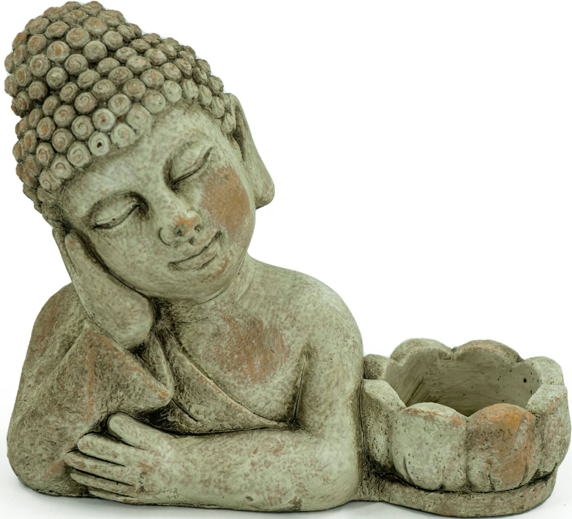 NOOR LIVING Kerzenhalter »Buddha«, (1 St.), aus Zement von NOOR LIVING