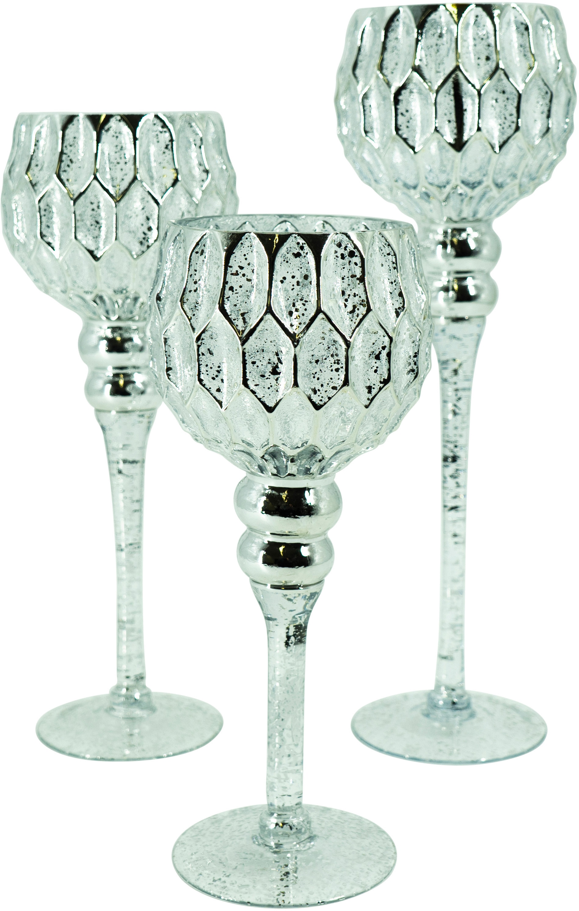 NOOR LIVING Kerzenhalter »Cordoba, Weihnachtsdeko«, (Set, 3 St.), aus Glas von NOOR LIVING