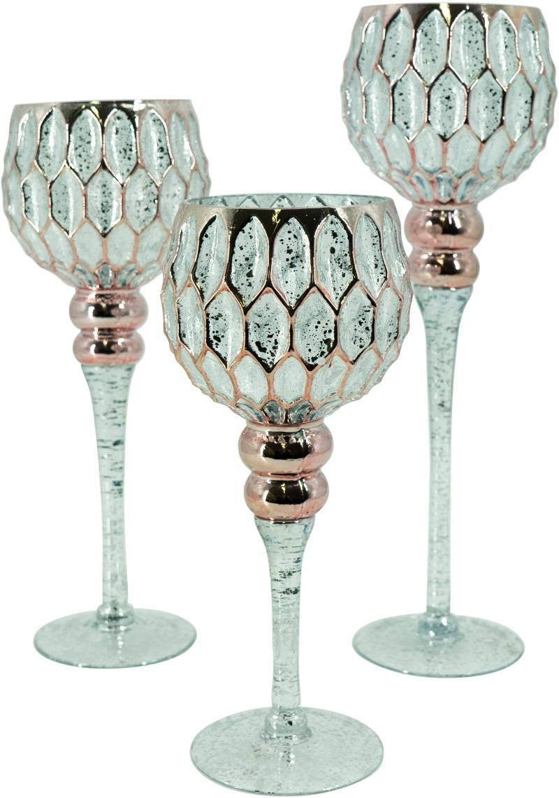 NOOR LIVING Kerzenhalter »Cordoba, Weihnachtsdeko«, (Set, 3 St.), aus Glas von NOOR LIVING