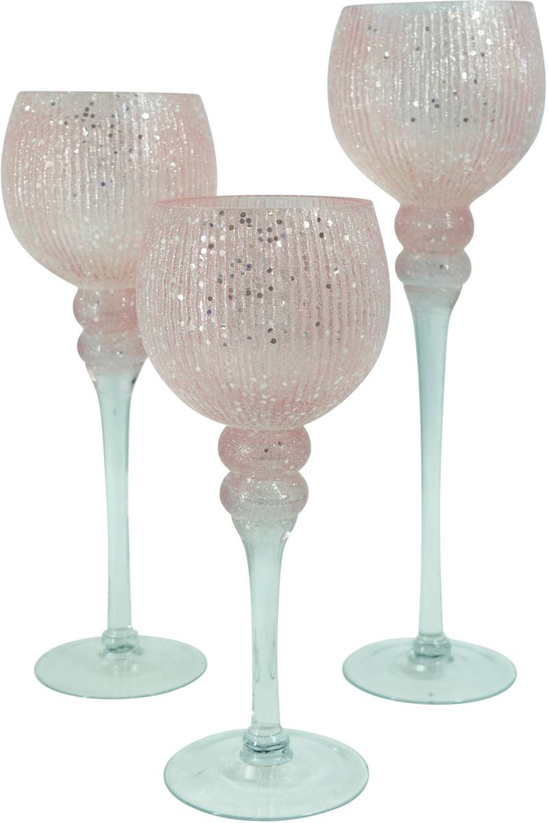 NOOR LIVING Kerzenhalter »Florenz, Weihnachtsdeko«, (Set, 3 St.), aus Glas von NOOR LIVING