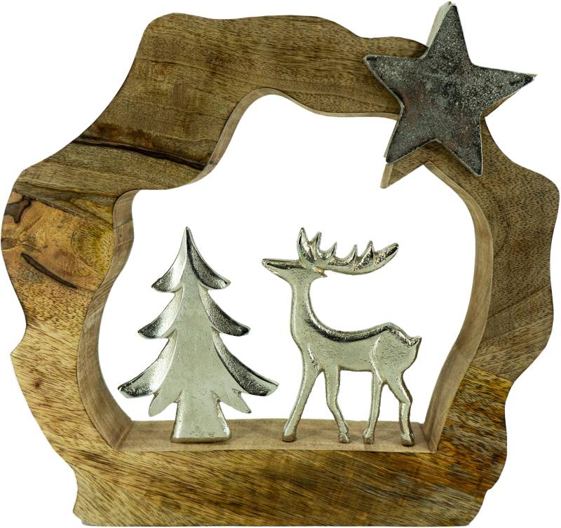 NOOR LIVING Weihnachtsfigur »Weihnachtsdeko«, aus edlem Mangoholz von NOOR LIVING