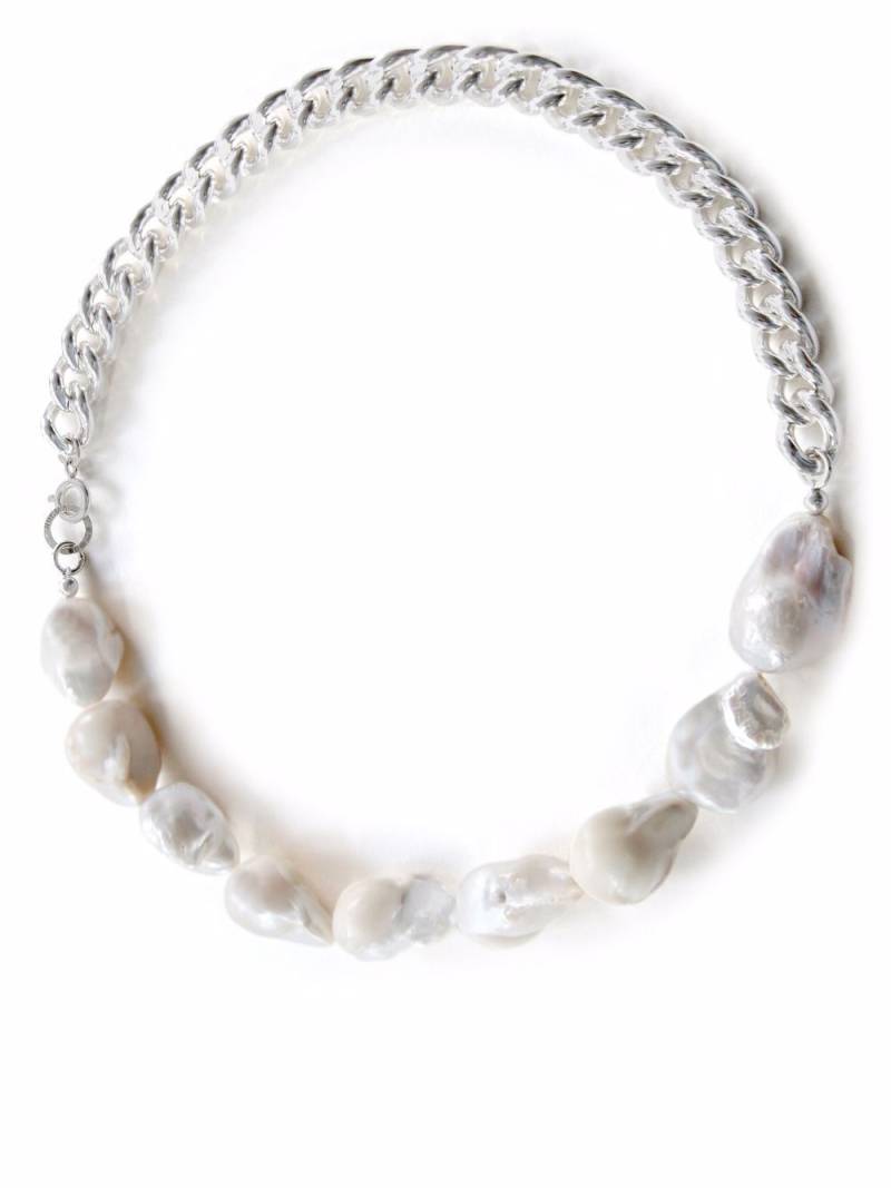 NORMA JEWELLERY Draco pearl necklace - Silver von NORMA JEWELLERY