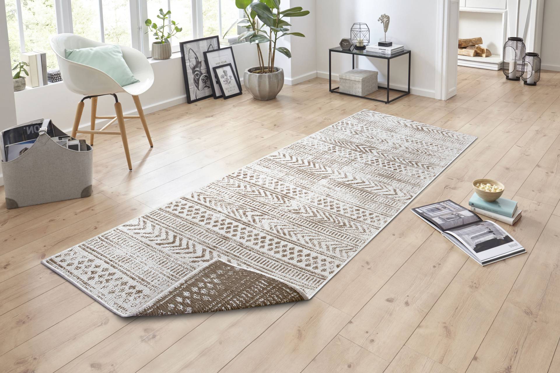 NORTHRUGS Läufer »BIRI«, rechteckig, In-& Outdoor, Wetterfest, Balkon, Garten, Wohnzimmer, Wasserfest, Boho von NORTHRUGS