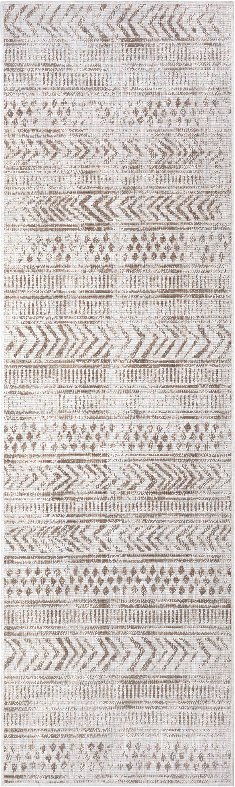 NORTHRUGS Teppich »BIRI Wendeteppich«, rechteckig, 5 mm Höhe, In-& Outdoor, Wetterfest, Balkon, Läufer, Wohnzimmer, Wasserfest, Boho von NORTHRUGS