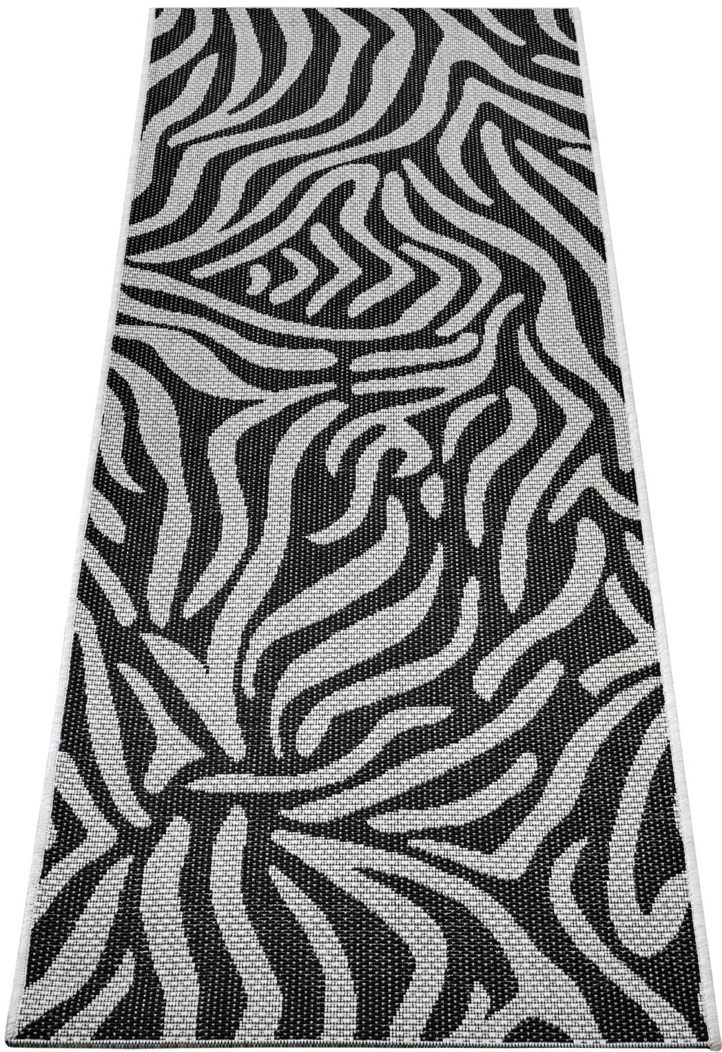 NORTHRUGS Läufer »Cebra«, rechteckig, Flachgewebe Zebra Design, gekettelt, Robust, Pflegeleicht von NORTHRUGS