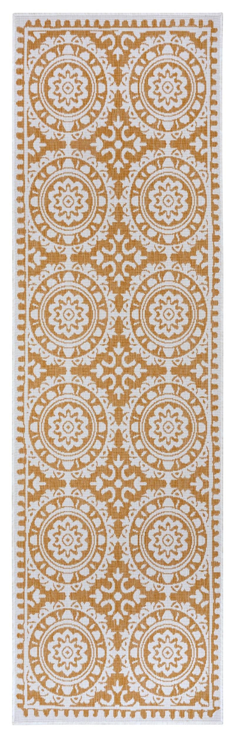 NORTHRUGS Läufer »Jardin«, rechteckig, 5 mm Höhe, Wendeteppich, In-& Outdoor, Vintage, Balkon, Garten, Wohnzimmer, Flur von NORTHRUGS