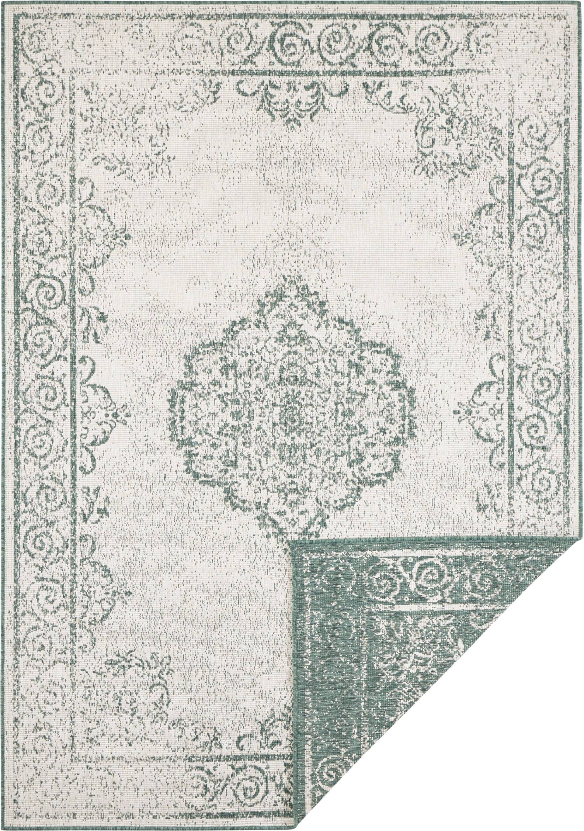 NORTHRUGS Teppich »CEBU Wendeteppich«, rechteckig, 5 mm Höhe, In-& Outdoor, Wetterfest, Balkon, Wohnzimmer, Wasserfest, Orientalisch von NORTHRUGS