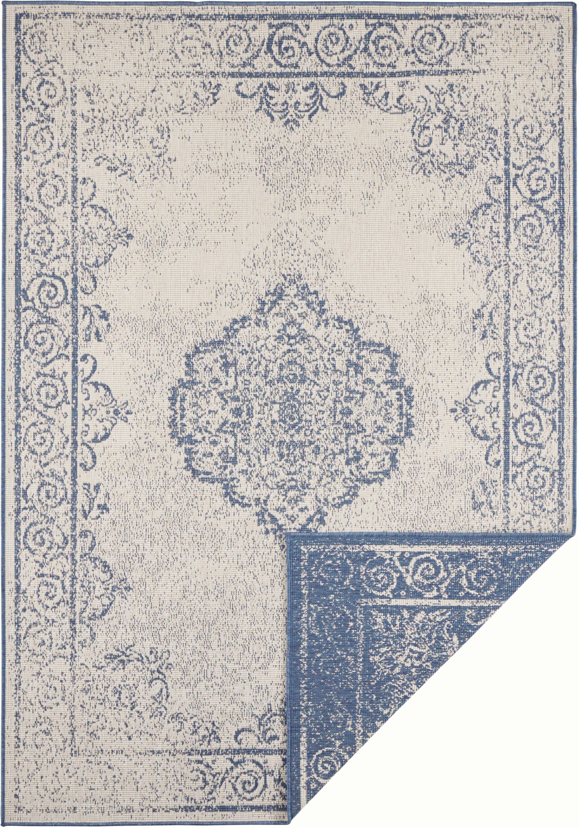 NORTHRUGS Teppich »CEBU Wendeteppich«, rechteckig, 5 mm Höhe, In-& Outdoor, Wetterfest, Balkon, Wohnzimmer, Wasserfest, Orientalisch von NORTHRUGS