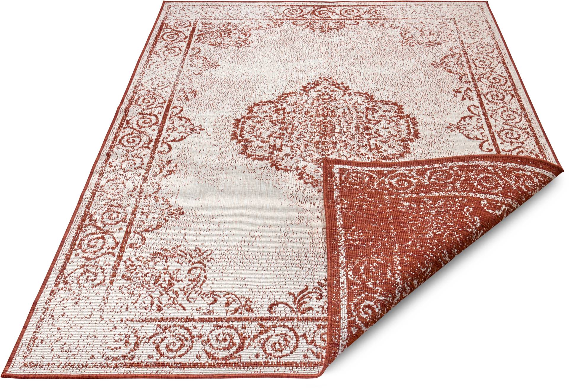 NORTHRUGS Teppich »CEBU Wendeteppich«, rechteckig, In-& Outdoor, Wetterfest, Balkon, Wohnzimmer, Wasserfest, Orientalisch von NORTHRUGS