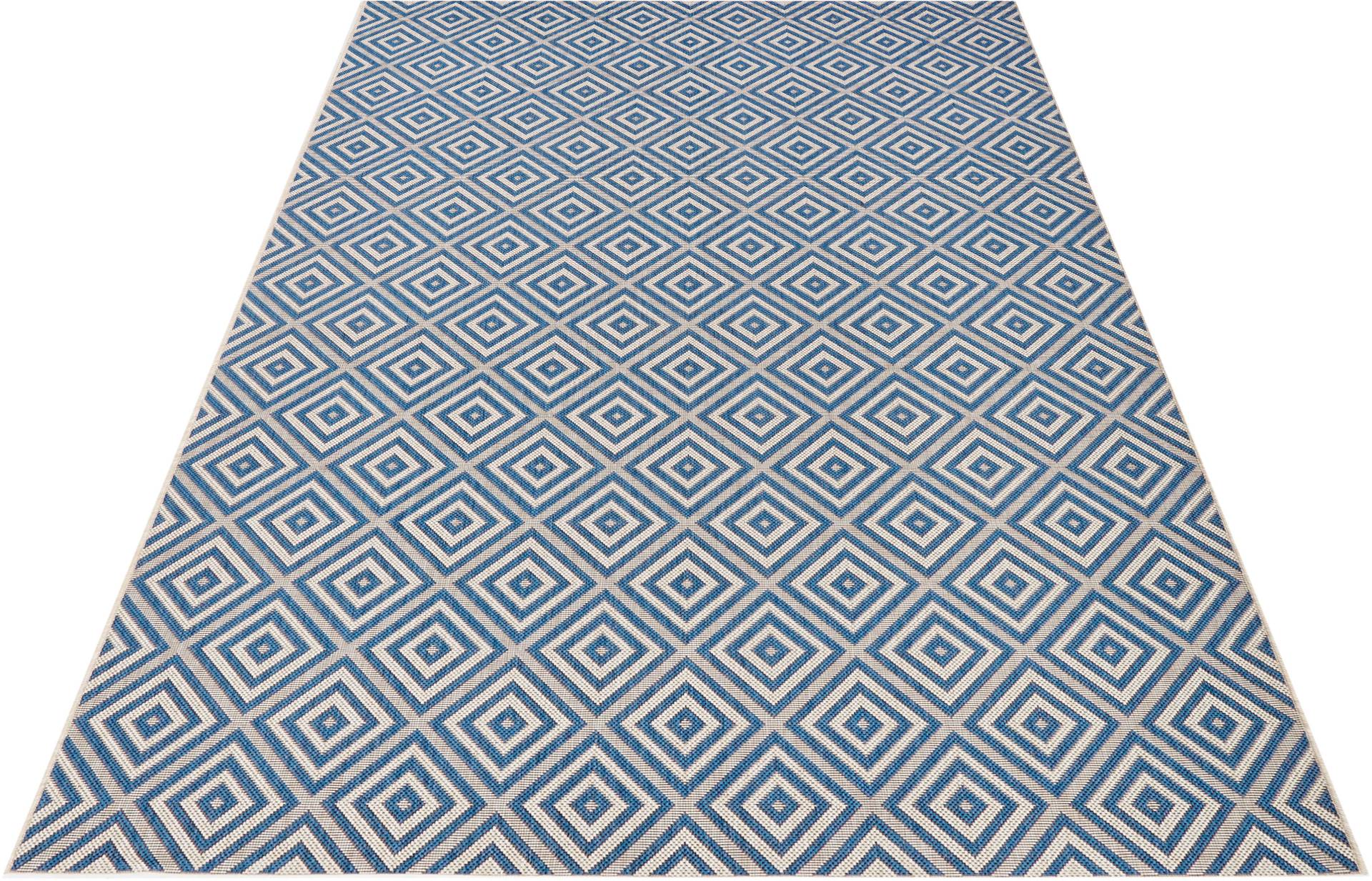 NORTHRUGS Teppich »Karo«, rechteckig, 8 mm Höhe, In- & Outdoor, Läufer, Wetterfest, Raute, Balkon, Garten, Flur von NORTHRUGS