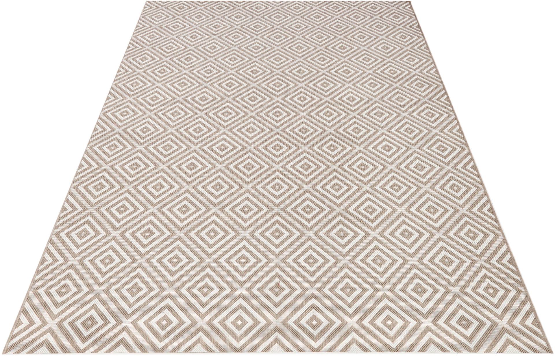 NORTHRUGS Teppich »Karo«, rechteckig, 8 mm Höhe, In- & Outdoor, Läufer, Wetterfest, Raute, Balkon, Garten, Flur von NORTHRUGS