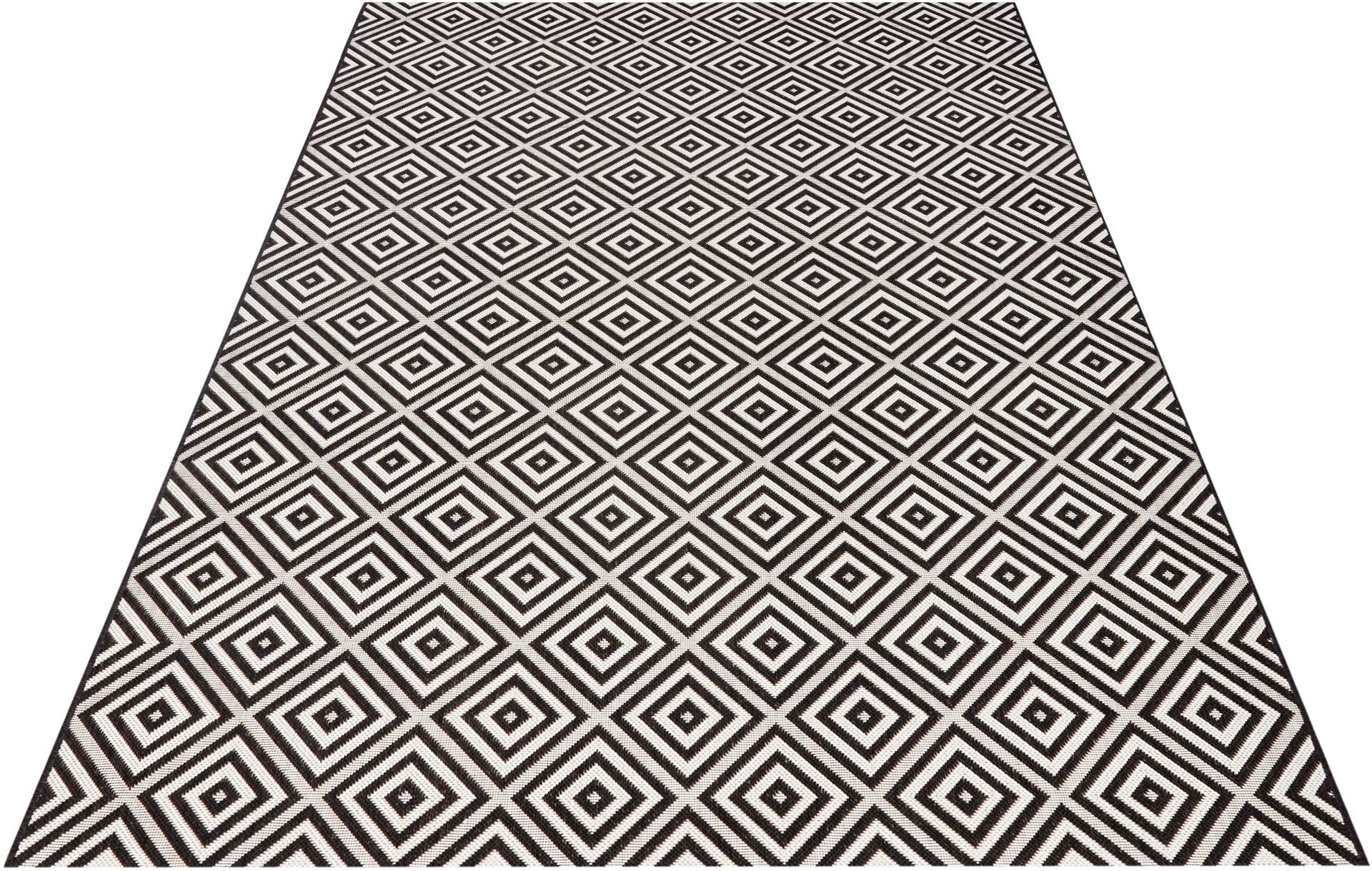 NORTHRUGS Teppich »Karo«, rechteckig, 8 mm Höhe, In- & Outdoor, Läufer, Wetterfest, Raute, Balkon, Garten, Flur von NORTHRUGS