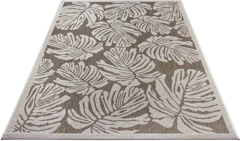 NORTHRUGS Teppich »Monstera«, rechteckig, Flachgewebe Florales Design, gekettelt, Robust, Pflegeleicht von NORTHRUGS