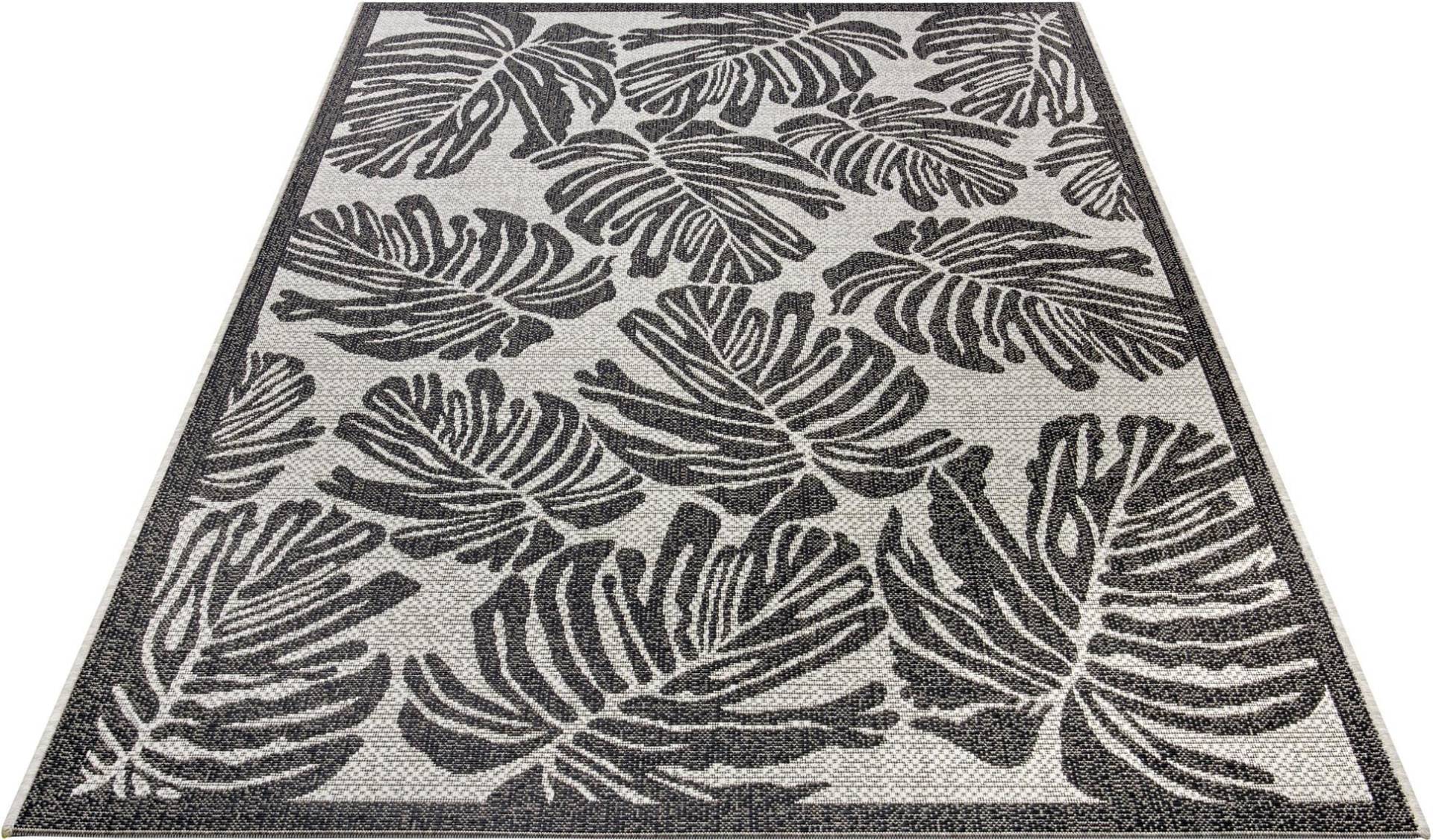 NORTHRUGS Teppich »Monstera«, rechteckig, Flachgewebe Florales Design, gekettelt, Robust, Pflegeleicht von NORTHRUGS