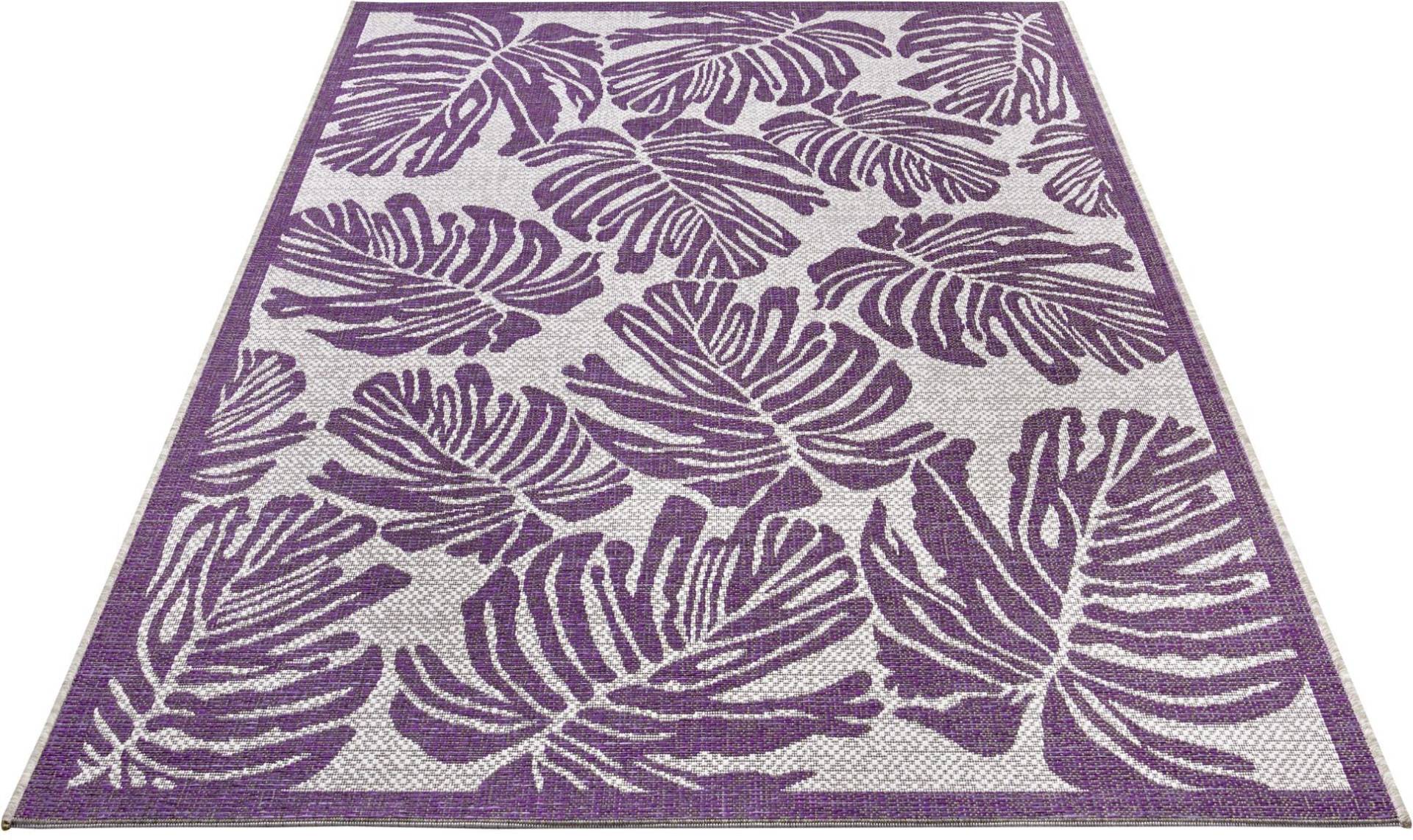 NORTHRUGS Teppich »Monstera«, rechteckig, Flachgewebe Florales Design, gekettelt, Robust, Pflegeleicht von NORTHRUGS