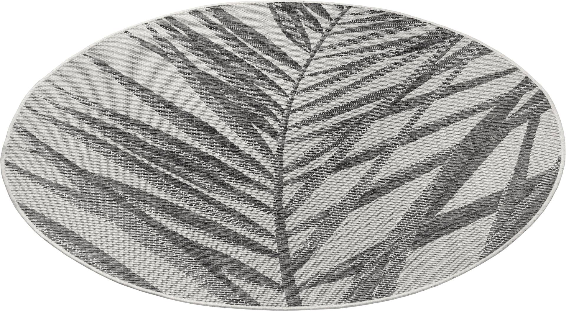 NORTHRUGS Teppich »Palm«, rund, Flachgewebe Florales Design, gekettelt, Robust, Pflegeleicht von NORTHRUGS