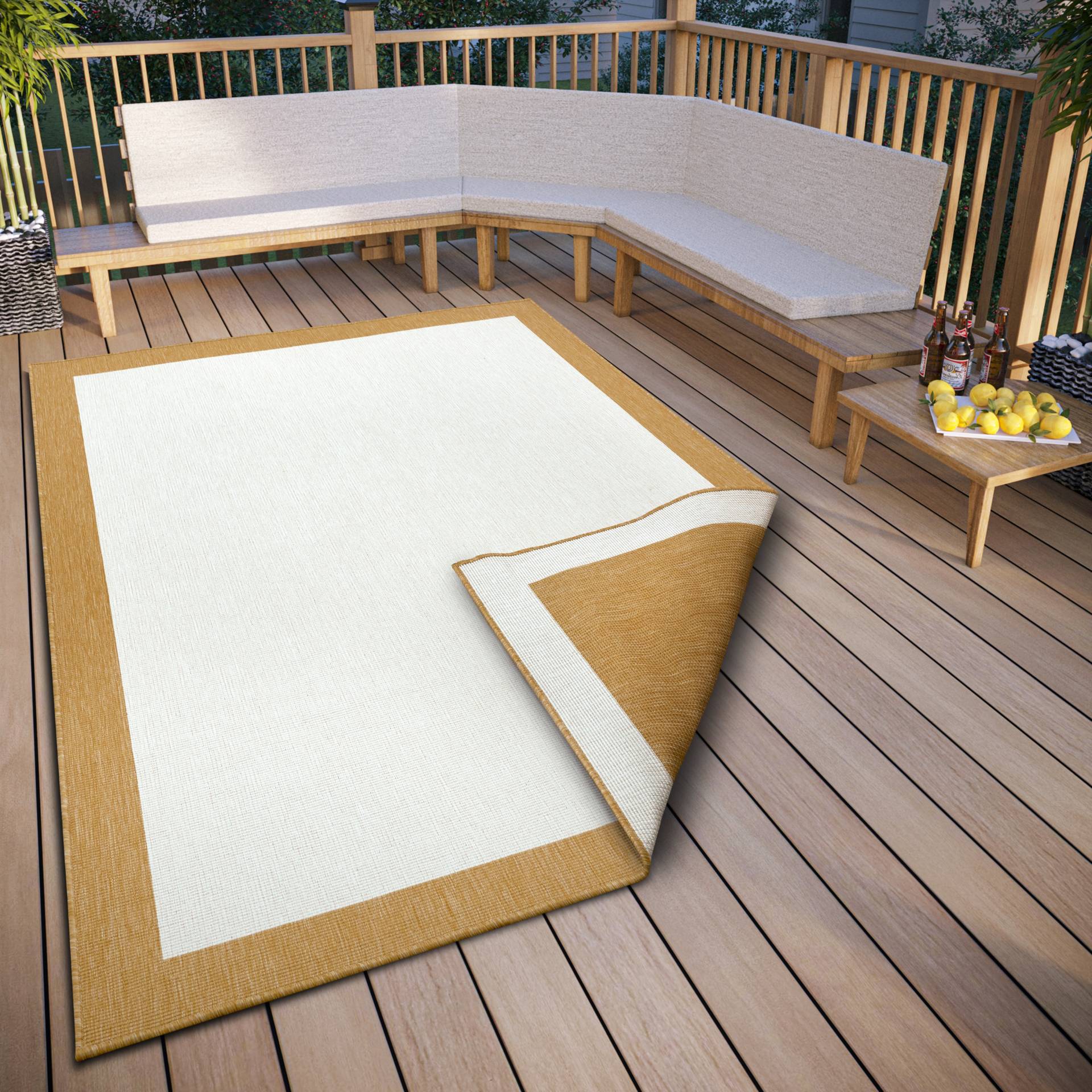 NORTHRUGS Teppich »Panama Wendeteppich«, rechteckig, 5 mm Höhe, In-& Outdoor, Wetterfest, Balkon, Garten, Wohnzimmer, Wasserfest von NORTHRUGS