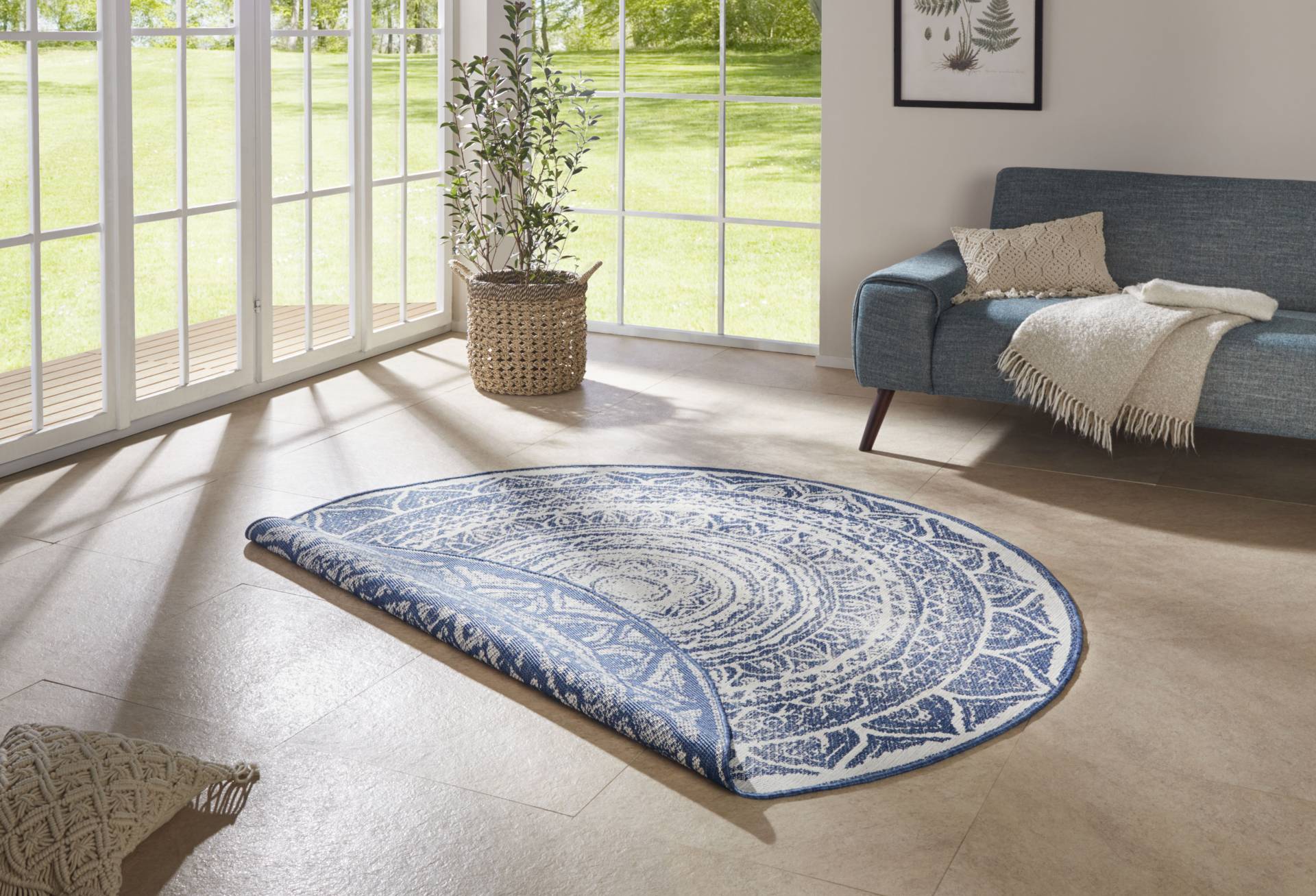 NORTHRUGS Teppich »Siruma«, rund, In- & Outdoor, Wendeteppich, Orientalisch, Teppich, Garten, Flur von NORTHRUGS