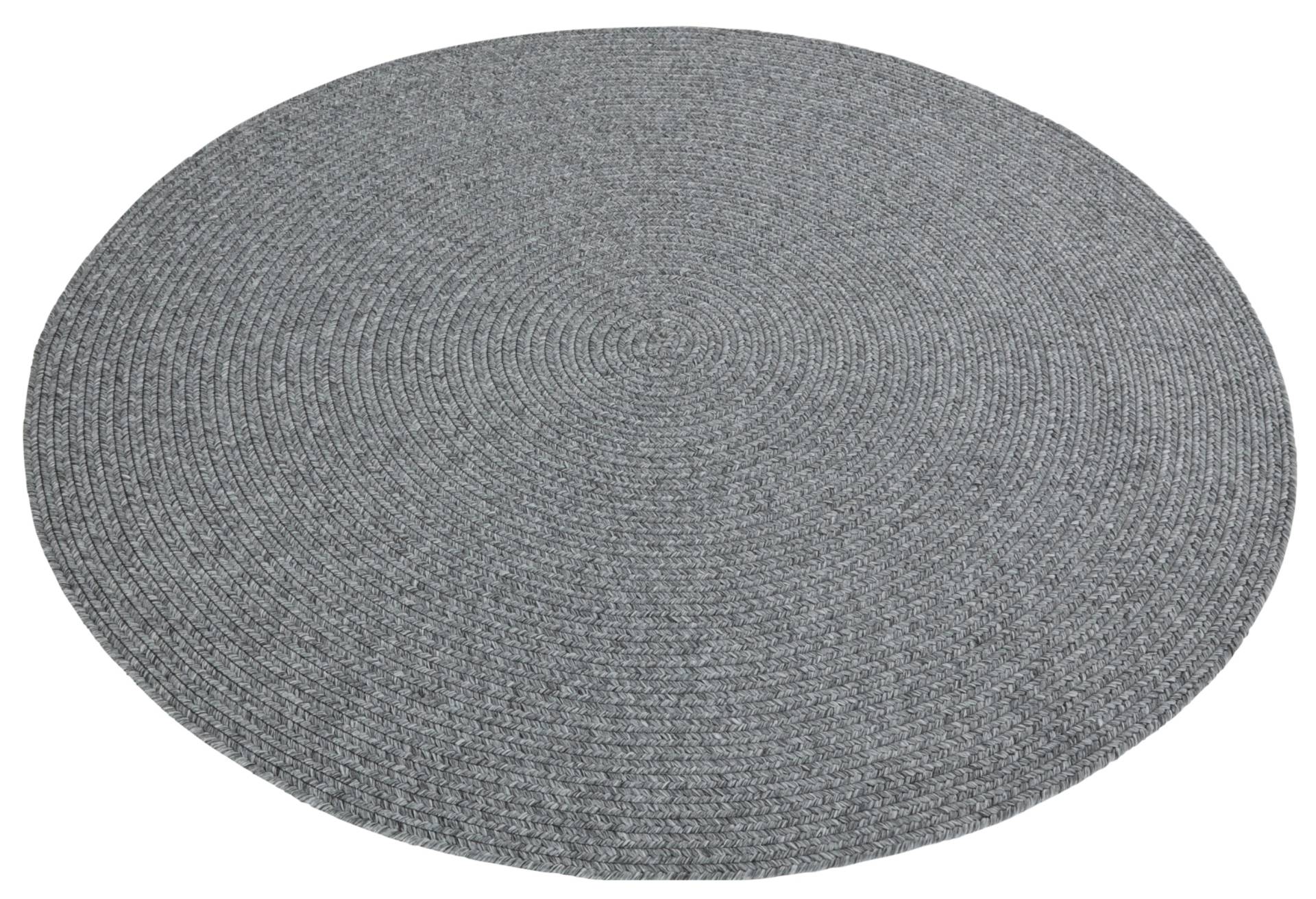 NORTHRUGS Teppich »Trenzado«, rund, 10 mm Höhe, In- & Outdoor, Handmade-Look, Gewebt, Wetterfest, Balkon, Wohnzimmer von NORTHRUGS