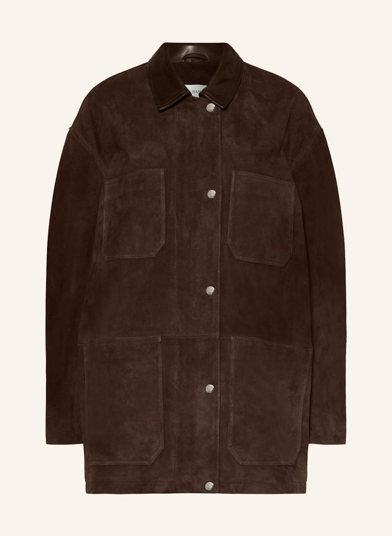 Nour Hammour Lederjacke Barn braun von NOUR HAMMOUR
