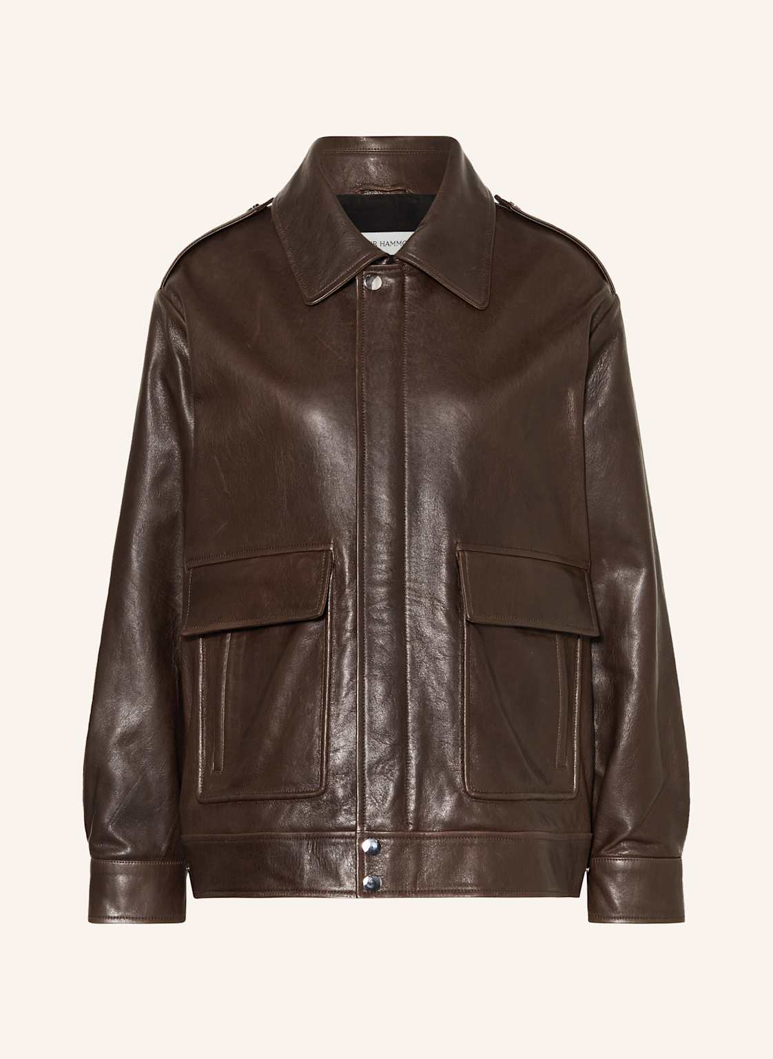 Nour Hammour Lederjacke Drey braun Nour Hammour Lederjacke Drey braun von NOUR HAMMOUR