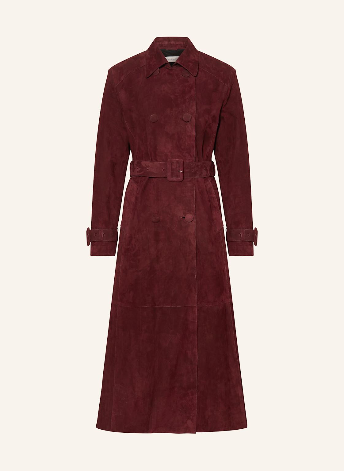 Nour Hammour Ledermantel Tate rot von NOUR HAMMOUR