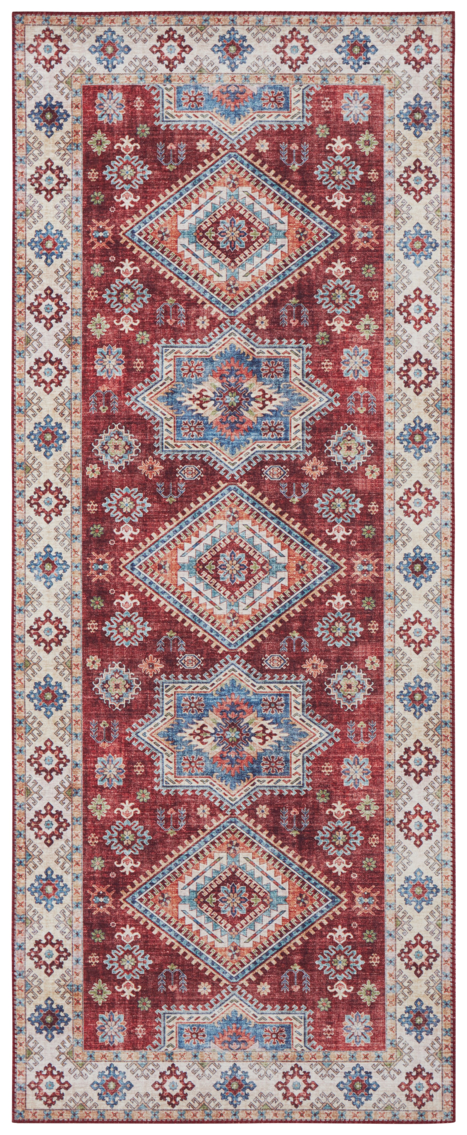 NORTHRUGS Teppich »Gratia«, rechteckig, 5 mm Höhe, Orientalisch, Vintage, Flachgewebe, Läufer, Wohnzimmer, Schlafzimmer von NORTHRUGS