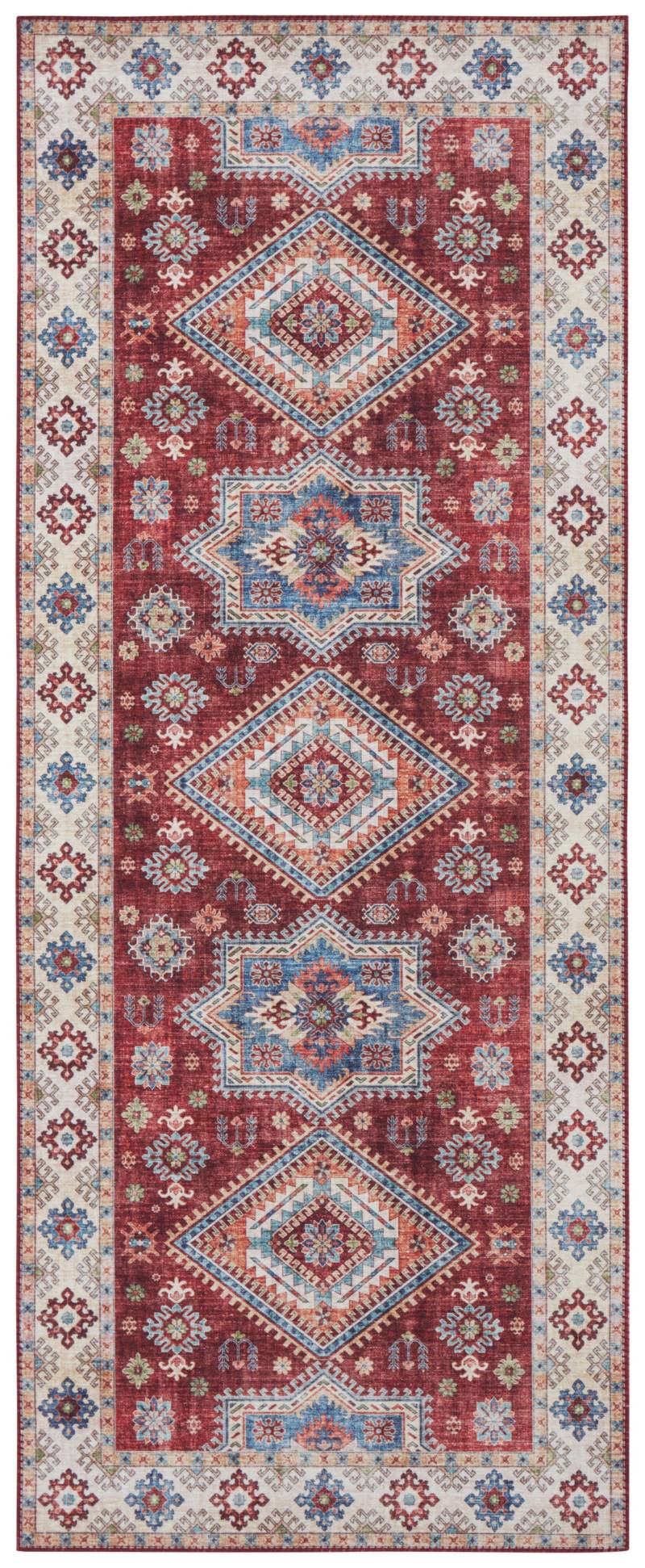 NORTHRUGS Teppich »Gratia«, rechteckig, 5 mm Höhe, Orientalisch, Vintage, Flachgewebe, Läufer, Wohnzimmer, Schlafzimmer von NORTHRUGS