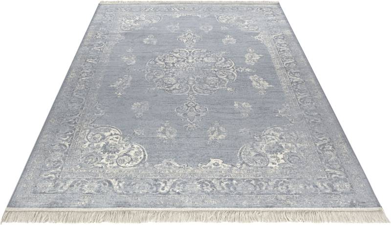 NOURISTAN Designteppich »Keshan Diyala«, rechteckig, 3 mm Höhe, Viskose mit Fransen, Orient Design von NOURISTAN