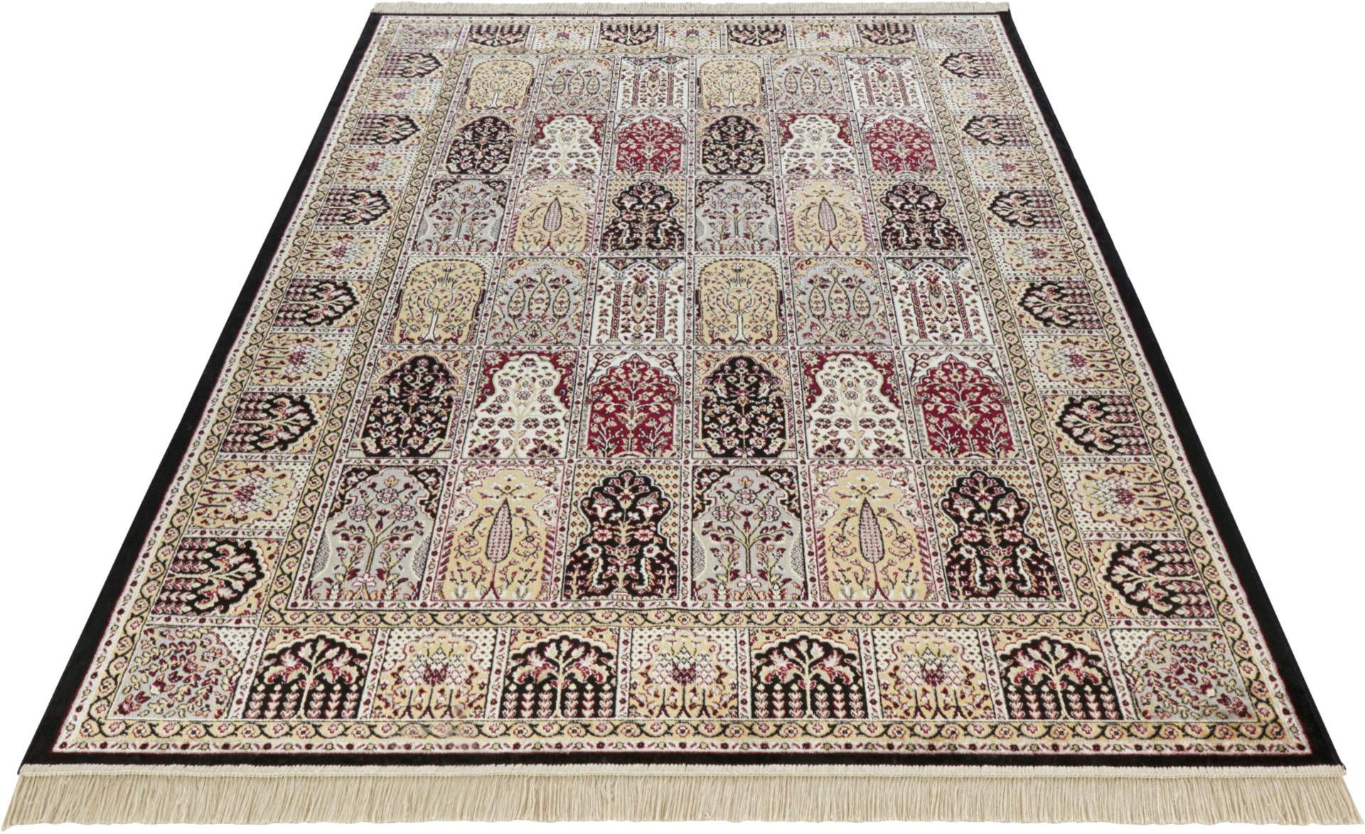 NOURISTAN Designteppich »Moud Barash«, rechteckig, 3 mm Höhe, Viskose mit Fransen, Orient Design von NOURISTAN