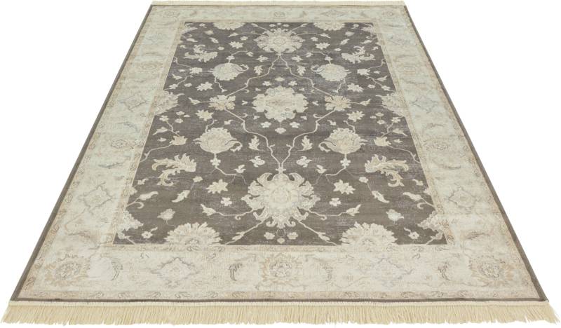 NOURISTAN Designteppich »Nain Urmia«, rechteckig, 3 mm Höhe, Viskose mit Fransen, Orient Design von NOURISTAN