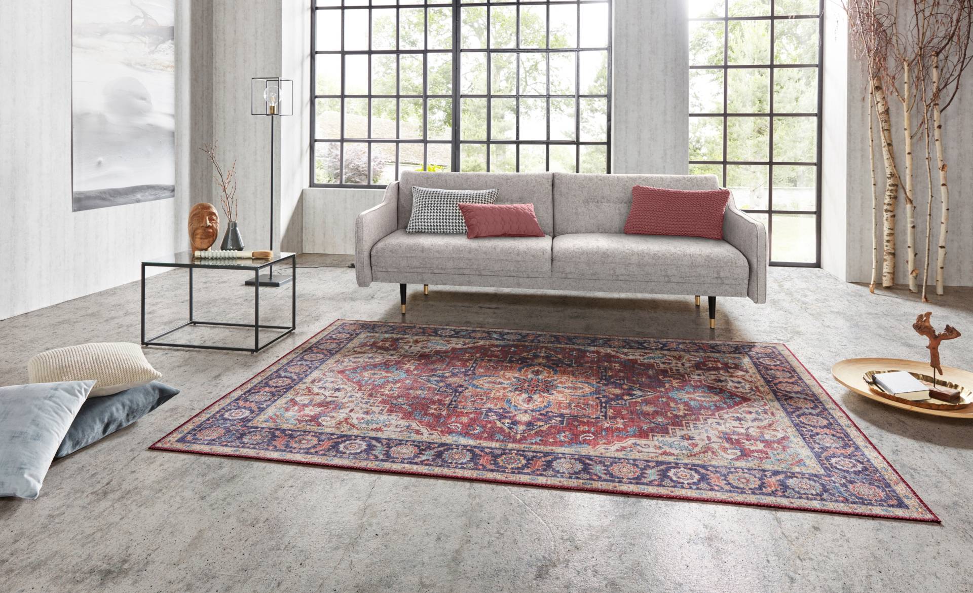 NOURISTAN Teppich »Anthea«, rechteckig, 5 mm Höhe, Orientalisch, Läufer, Vintage, Wohnzimmer, Schlafzimmer, Esszimmer NOURISTAN Teppich »Anthea«, rechteckig, 5 mm Höhe, Orientalisch, Läufer, Vintage, Wohnzimmer, Schlafzimmer, Esszimmer von NOURISTAN