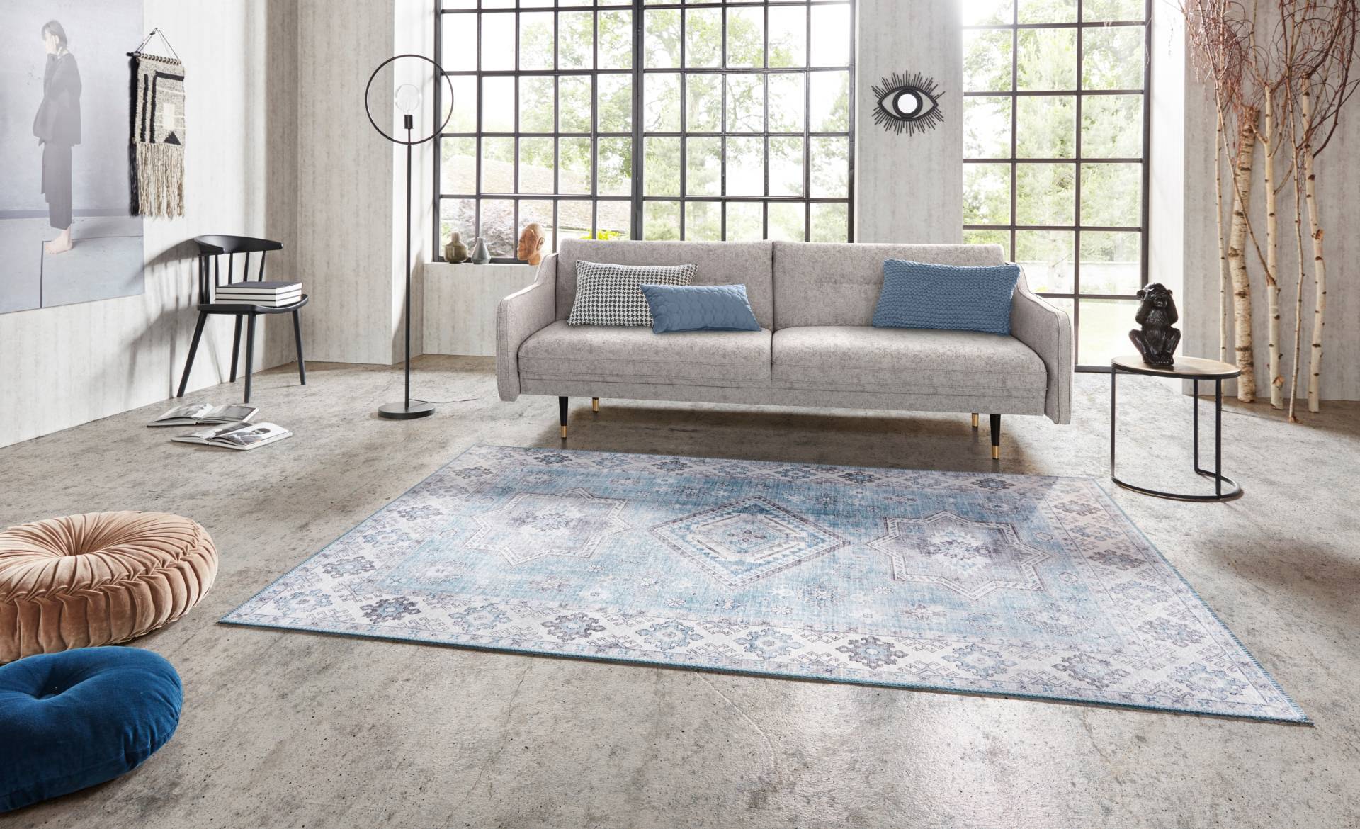 NORTHRUGS Teppich »Gratia«, rechteckig, 5 mm Höhe, Orientalisch, Vintage, Flachgewebe, Läufer, Wohnzimmer, Schlafzimmer NORTHRUGS Teppich »Gratia«, rechteckig, 5 mm Höhe, Orientalisch, Vintage, Flachgewebe, Läufer, Wohnzimmer, Schlafzimmer von NORTHRUGS