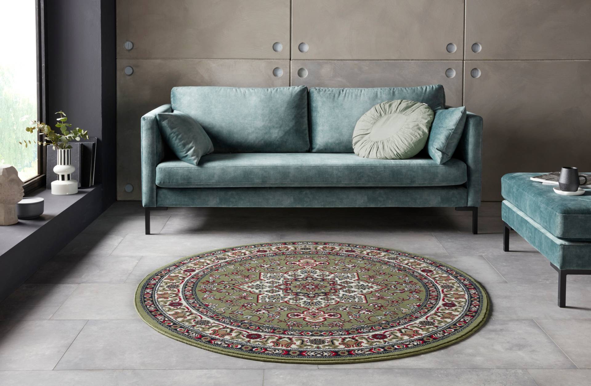 NOURISTAN Teppich »Parun Täbriz«, rund, 9 mm Höhe, Kurzflor, Orient, Teppich, Vintage, Esszimmer, Wohnzimmer, Flur NOURISTAN Teppich »Parun Täbriz«, rund, 9 mm Höhe, Kurzflor, Orient, Teppich, Vintage, Esszimmer, Wohnzimmer, Flur von NOURISTAN