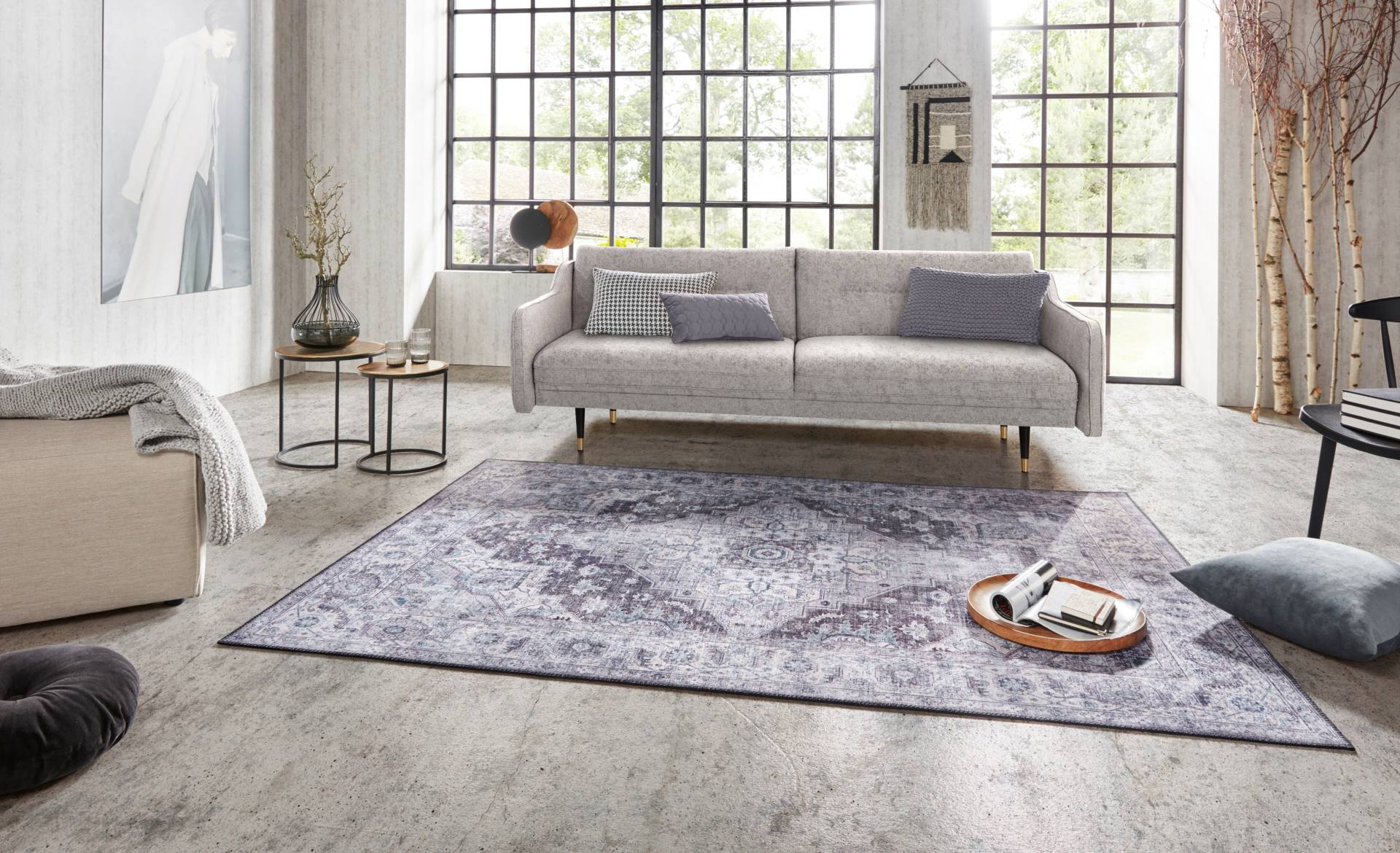 NORTHRUGS Teppich »Sylla«, rechteckig, 5 mm Höhe, Orientalisch, Läufer, Vintage, Wohnzimmer, Schlafzimmer, Esszimmer NORTHRUGS Teppich »Sylla«, rechteckig, 5 mm Höhe, Orientalisch, Läufer, Vintage, Wohnzimmer, Schlafzimmer, Esszimmer von NORTHRUGS