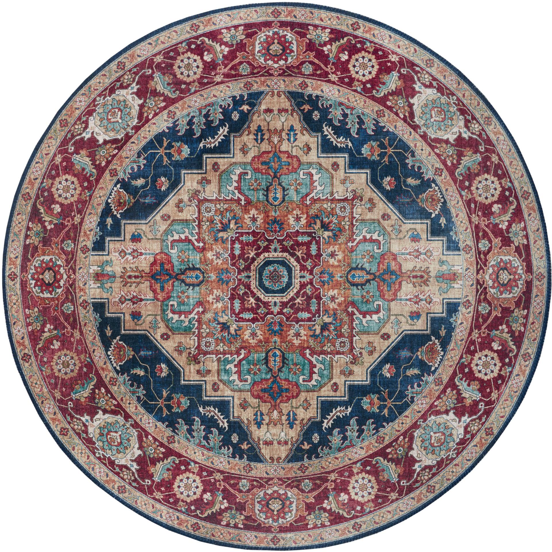 NOURISTAN Teppich »Sylla«, rund, 5 mm Höhe, Orientalisch, Orient, Vintage, Wohnzimmer, Schlafzimmer, Esszimmer NOURISTAN Teppich »Sylla«, rund, 5 mm Höhe, Orientalisch, Orient, Vintage, Wohnzimmer, Schlafzimmer, Esszimmer von NOURISTAN