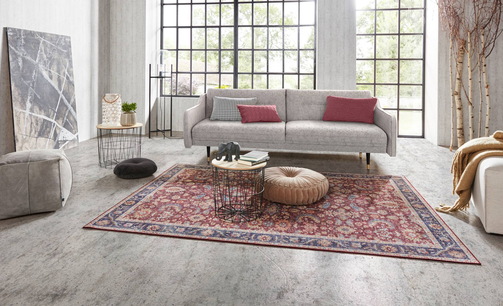 NORTHRUGS Teppich »Vivana«, rechteckig, 5 mm Höhe, Orientalisch, Läufer, Vintage, Wohnzimmer, Schlafzimmer, Esszimmer NORTHRUGS Teppich »Vivana«, rechteckig, 5 mm Höhe, Orientalisch, Läufer, Vintage, Wohnzimmer, Schlafzimmer, Esszimmer von NORTHRUGS