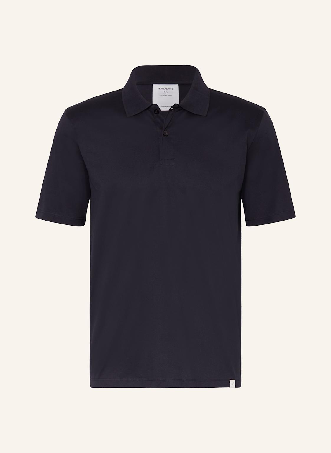 Nowadays Jersey-Poloshirt blau