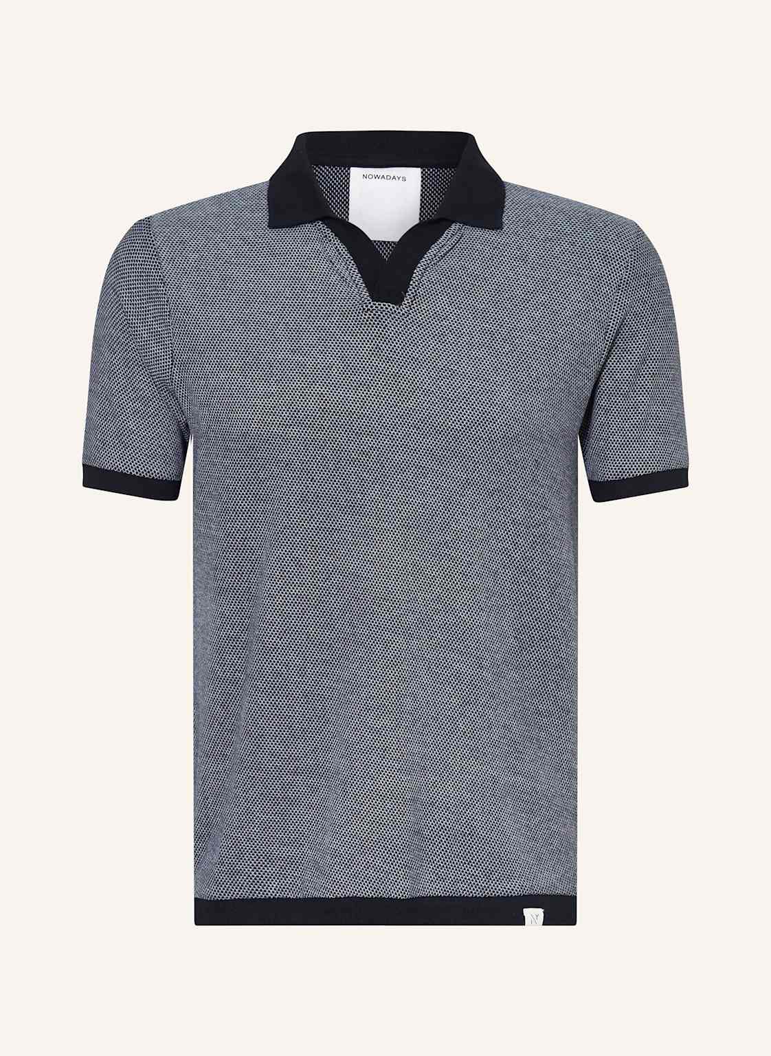 Nowadays Strick-Poloshirt blau Nowadays Strick-Poloshirt blau von NOWADAYS