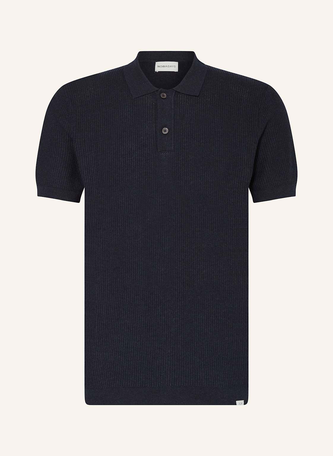 Nowadays Strick-Poloshirt blau Nowadays Strick-Poloshirt blau von NOWADAYS