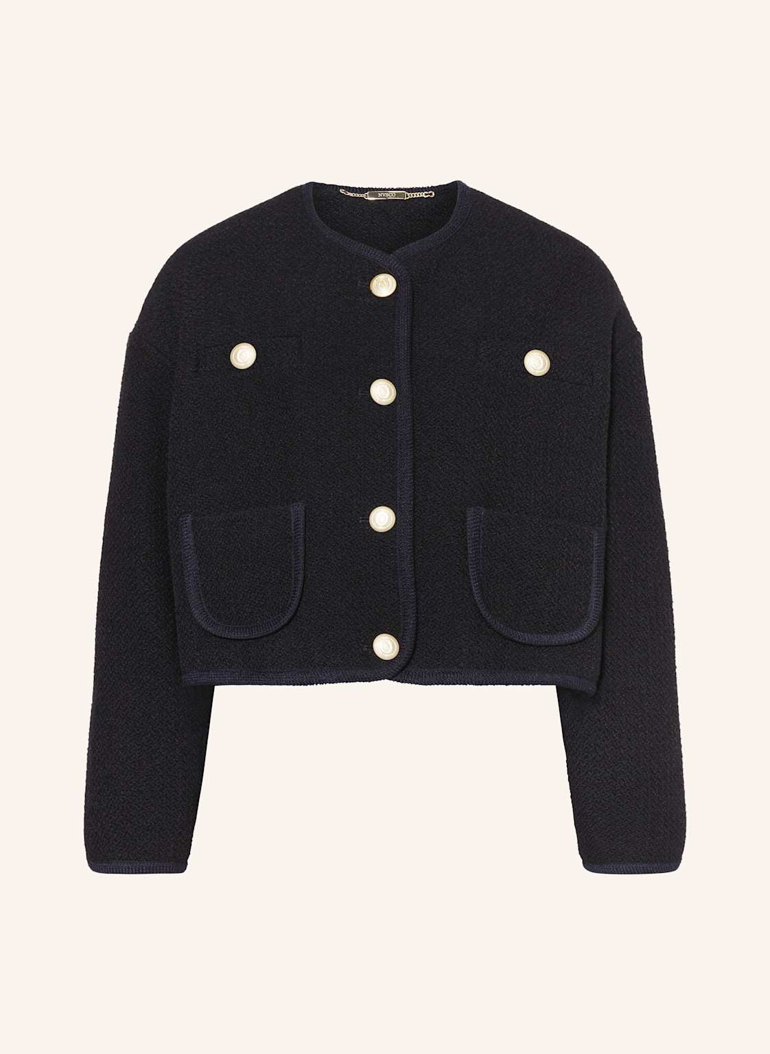 Nvsco Kastenjacke Bouclé blau Nvsco Kastenjacke Bouclé blau von NVSCO