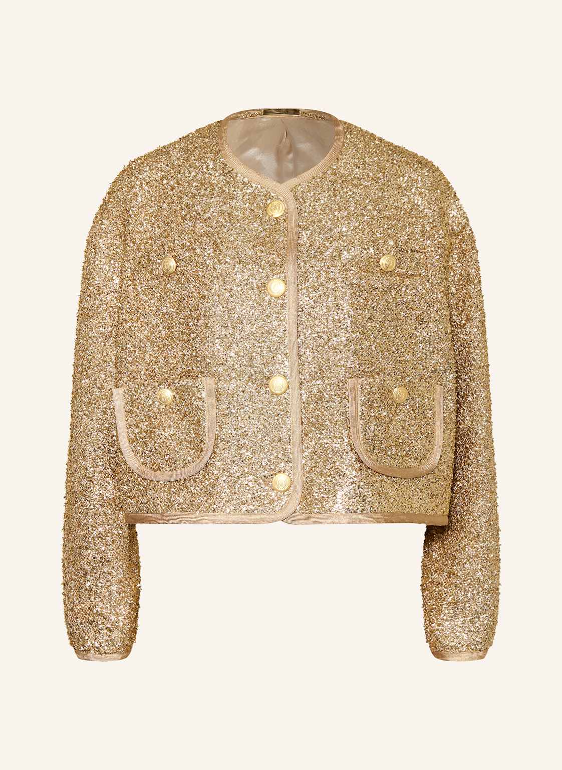 Nvsco Kastenjacke Mit Glitzergarn gold Nvsco Kastenjacke Mit Glitzergarn gold von NVSCO