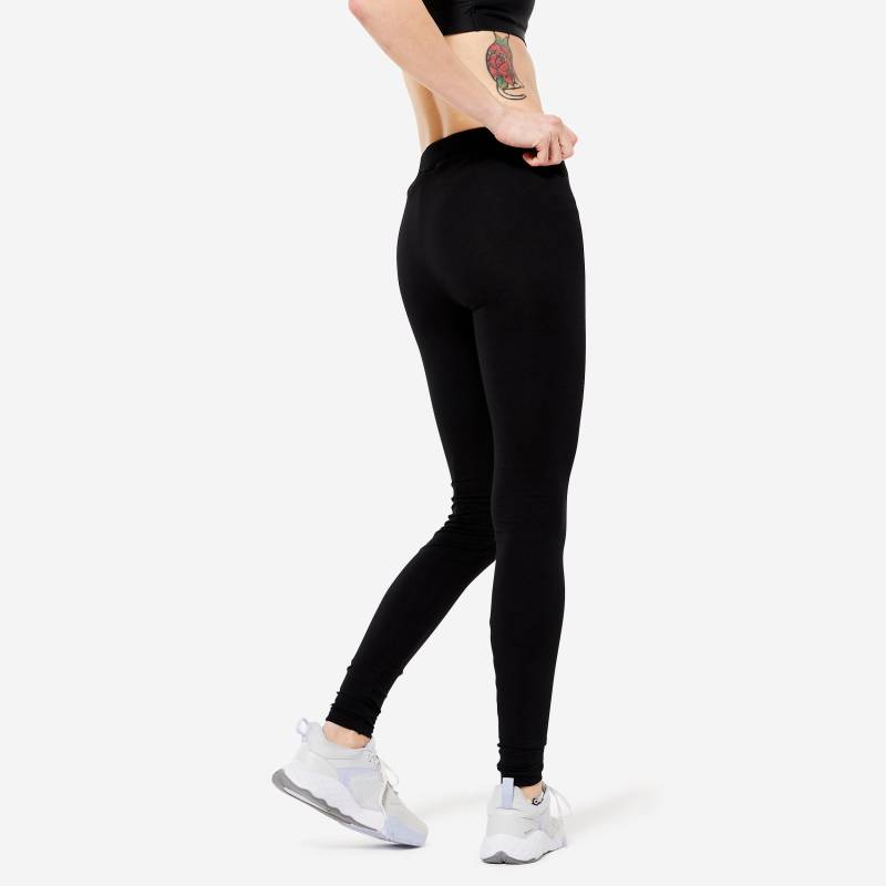 Leggings - Fit+ 500 Slim Damen Schwarz Leicht L von DOMYOS