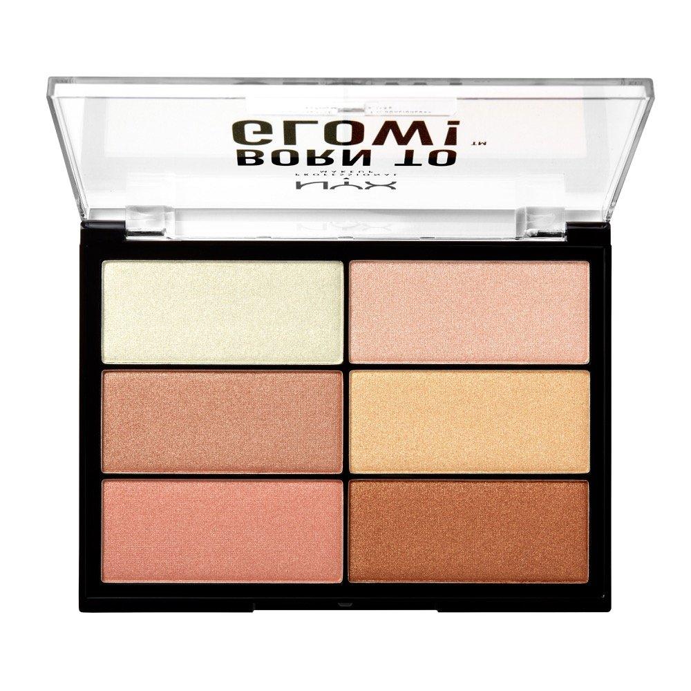 NYX-PROFESSIONAL-MAKEUP - Born To Glow Highlighter Palette, Glow, 145 g, Multicolor von NYX-PROFESSIONAL-MAKEUP