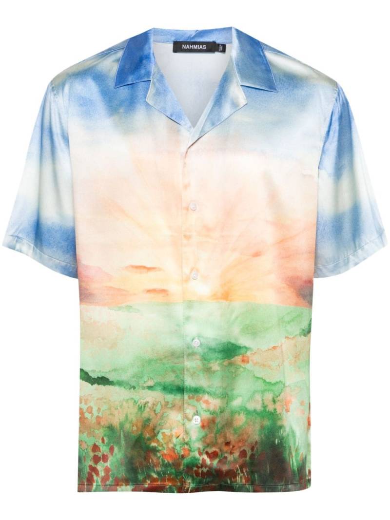 Nahmias Summerland Sunset silk shirt - Blue von Nahmias