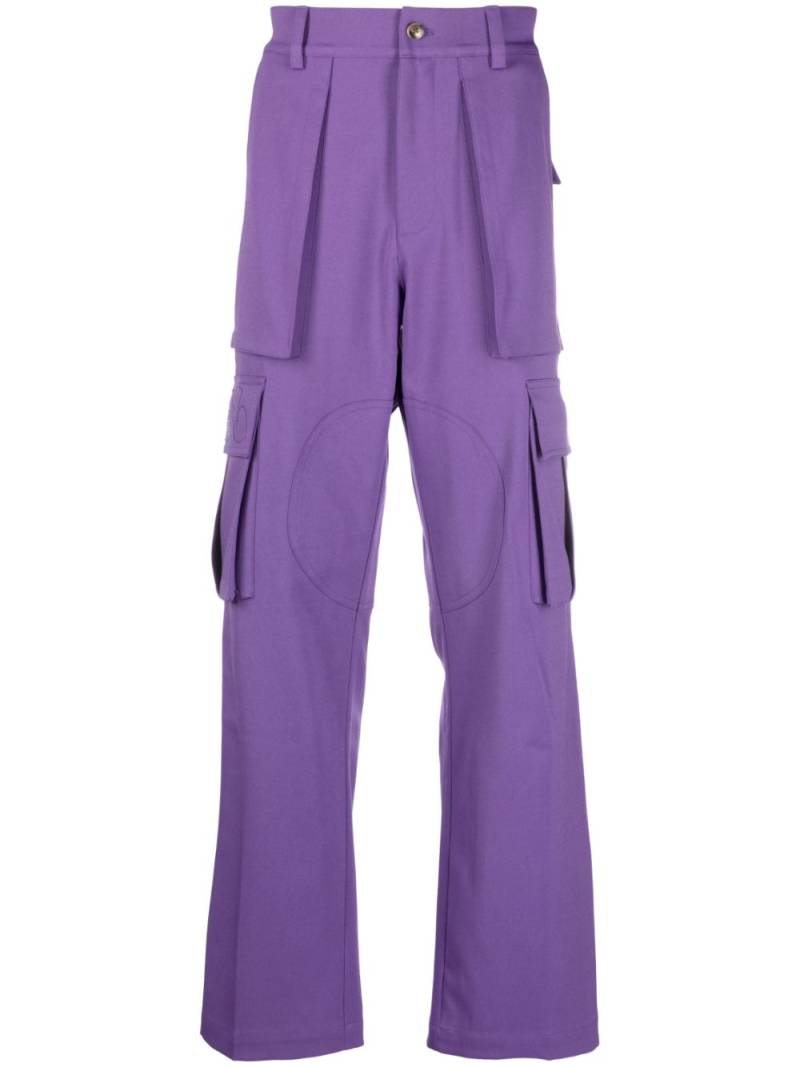 Nahmias heart-embroidered cargo trousers - Purple von Nahmias