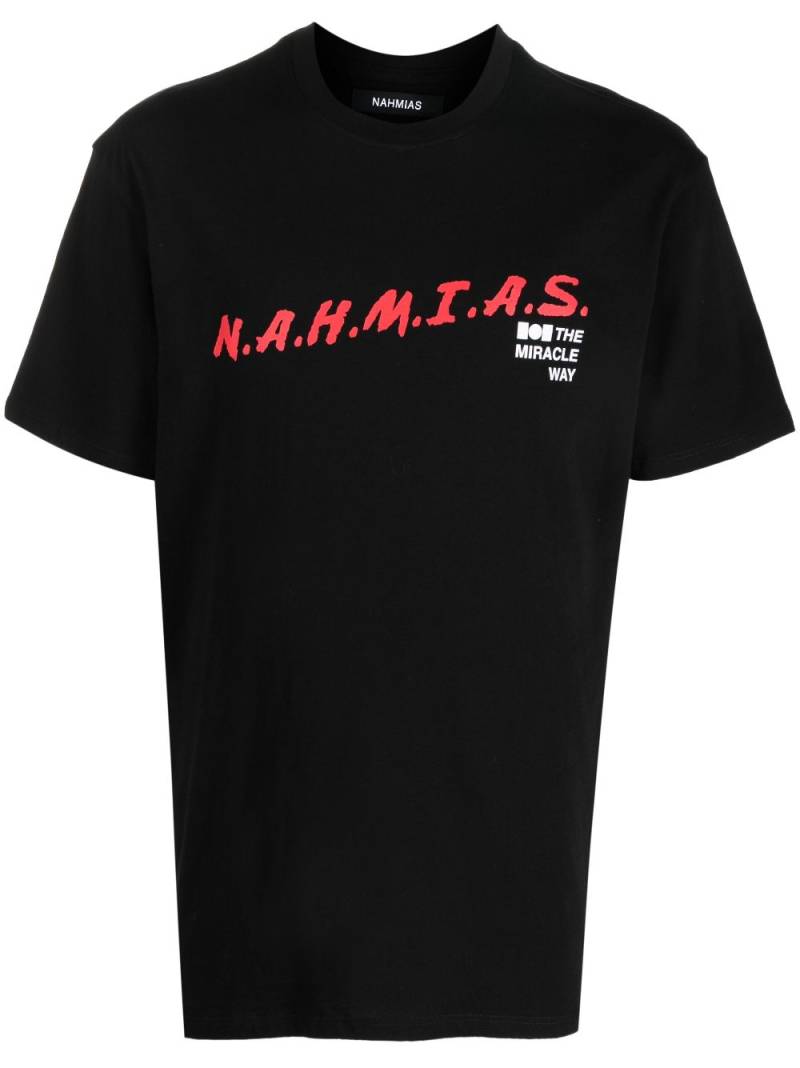 Nahmias logo-print cotton T-shirt - Black von Nahmias