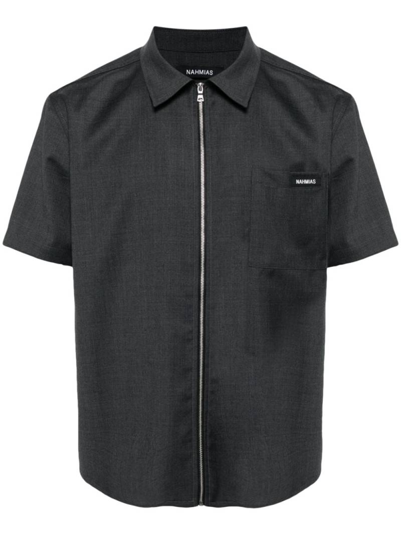 Nahmias zip-fastening wool shirt - Grey von Nahmias