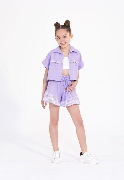 Hemdbluse Mädchen Lila 116 von Naleya kids