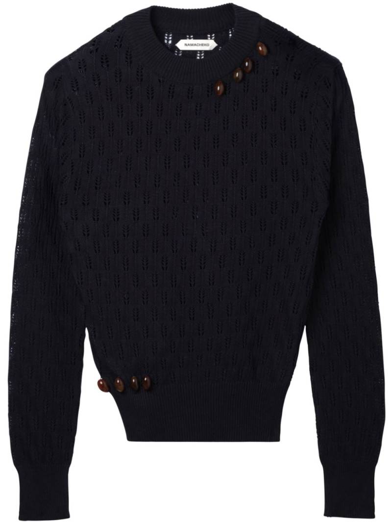 Namacheko Nissan crew-neck jumper - Black von Namacheko